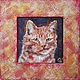 Portrait of a cat, oil painting on canvas, framed. Pictures. myfoxyart (MyFoxyArt). Online shopping on My Livemaster.  Фото №2