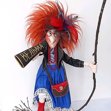 Куклы и игрушки ручной работы. Ярмарка Мастеров - ручная работа Баба Яга. Lady in blue. Handmade.
