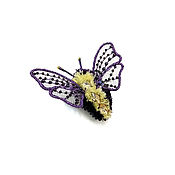 Украшения ручной работы. Ярмарка Мастеров - ручная работа Broche-pasador: Moth Violetta. Handmade.