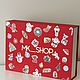 Подарочная коробка с новогодним декором 32*25*8 см. Елочные игрушки. MK._.SHOP АВТОРСКИЕ ИГРУШКИ. Ярмарка Мастеров.  Фото №4