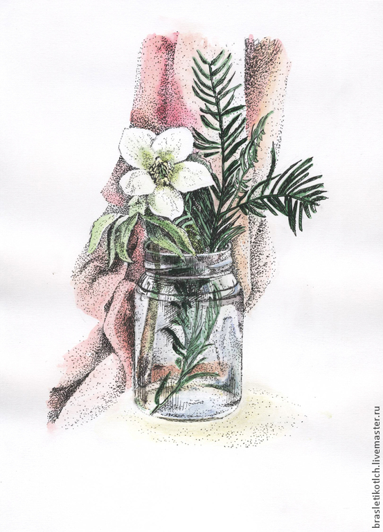 Картина акварелью Нежный Цветок в интернет-магазине Ярмарка Мастеров поцене 2500 ₽ – 5JXG5RU