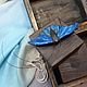 Brooch Moth blue made of polymer clay. Brooches. AnnaMalnaya. My Livemaster. Фото №4
