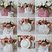 Для дома и интерьера handmade. Livemaster - original item Vase-pots for flowers made of plaster Handbag .. Handmade.