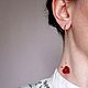 Strawberry earrings-gold-plated long chain earrings. Earrings. ToutBerry. My Livemaster. Фото №6