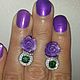 Lovely roses. Серьги с хромдиопсидом, серебро 925 пробы. Комплекты украшений. Надежда (Love-my). Ярмарка Мастеров.  Фото №6