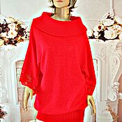 Одежда handmade. Livemaster - original item Knitted tunic,oversize(46-56).. Handmade.