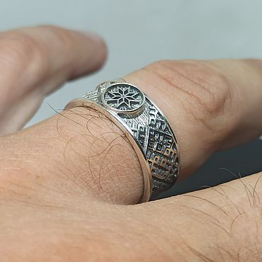 Украшения ручной работы. Ярмарка Мастеров - ручная работа Перстень: Алатырь. Handmade.