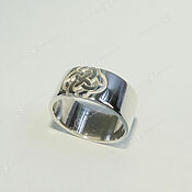 Русский стиль handmade. Livemaster - original item Wedding Ring (wide). Handmade.