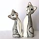  Парная статуэтка кот и кошка. Статуэтки. kotik shop. Интернет-магазин Ярмарка Мастеров.  Фото №2