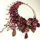 Cherry Parfait. Necklace, earrings, flowers, Jewelry Sets, St. Petersburg,  Фото №1