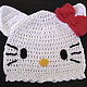 HAT-CAT 'Hello Kitty' knitted summer. Caps. Gala Devi (crochet design). My Livemaster. Фото №6