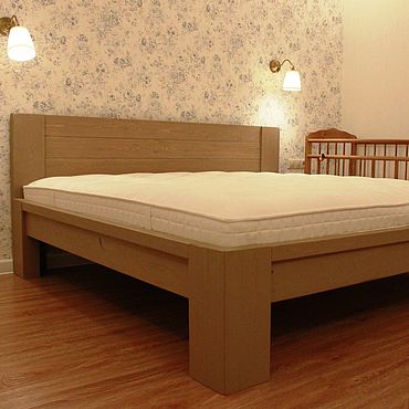 Для дома и интерьера ручной работы. Ярмарка Мастеров - ручная работа Кровать из массива по индивидуальному дизайну №0382. Handmade.