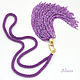 Purple and gold-sautoir with beaded brush. Necklace. Altania, beaded jewelry. My Livemaster. Фото №5