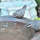 Bird feeder-drinking bowl made of concrete under cast iron garden decor. Bird feeders. Decor concrete Azov Garden. Online shopping on My Livemaster.  Фото №2