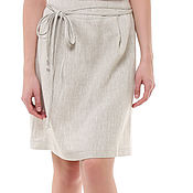 Одежда handmade. Livemaster - original item The skirt of linen with a decorative drawstring. Handmade.