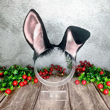 Ободок карнавальный бумажный Заячьи уши для праздника Питер Рэббит (Кролик Питер)