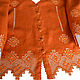 Jacket terracotta linen embroidered boho openwork. Suit Jackets. EmbroideryINNAI. My Livemaster. Фото №6