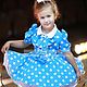 Baby dress 'Blue white dots' Art.-097. Childrens Dress. ModSister. My Livemaster. Фото №4