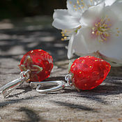 Украшения handmade. Livemaster - original item Earrings classic: Strawberry garden. Handmade.