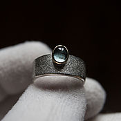 Украшения handmade. Livemaster - original item Cabochon Aquamarine Ring. Handmade.