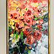 Абстрактная картина маслом: Розы, 50х70, картина в багете, на холсте, Картины, Новороссийск,  Фото №1