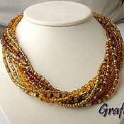 Украшения handmade. Livemaster - original item Necklace harness with amber. Handmade.
