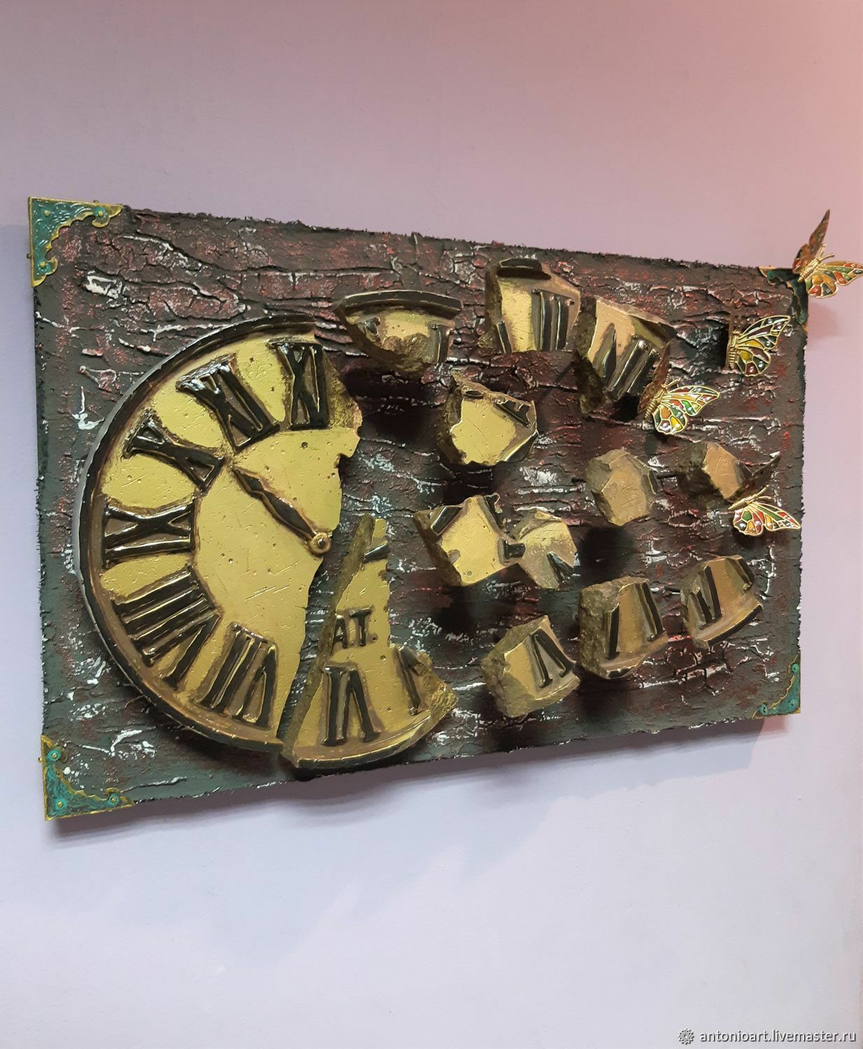 Sculpture-fantasy on the wall, Surrealism Clock of time, Sculpture, Chelyabinsk,  Фото №1