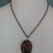 Винтаж handmade. Livemaster - original item Vintage necklaces: Product No. №1 with rhodonite. Handmade.