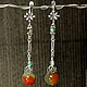 Bright agate earrings. Earrings. martynko (designvsego). Online shopping on My Livemaster.  Фото №2