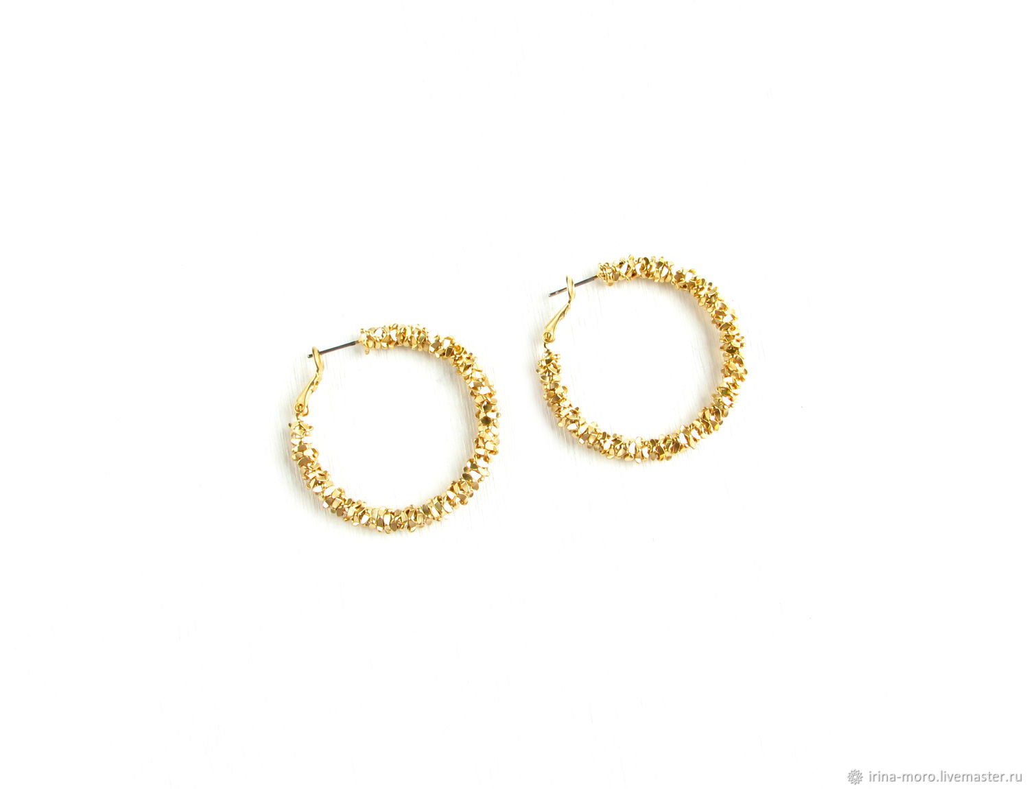 Congo Gold Earrings 'Radiance' gold ring earrings, gift, Congo earrings, Moscow,  Фото №1