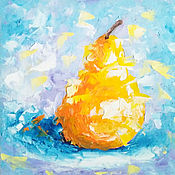 Картины и панно handmade. Livemaster - original item Painting pear still life with pear oil. Handmade.