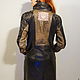 Order Raincoat brown genuine leather. Lollypie - Modiste Cat. Livemaster. . Raincoats and Trench Coats Фото №3