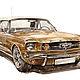 A3 poster car Ford Mustang 1965, Fine art photographs, Moscow,  Фото №1