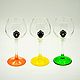 Order Set of three 'BAROQUE' glasses on legs of colored glass. Souvenirs for hunters and fishermen. Livemaster. . Gifts for March 8 Фото №3