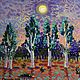  Oil painting ' poplar alley under the moon. Crimea'. Pictures. Fine Art for Joy. Online shopping on My Livemaster.  Фото №2