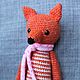 Fox leggy knitted, Stuffed Toys, Moscow,  Фото №1