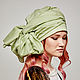 Convertible turban of pistachio cotton, Turban, Moscow,  Фото №1