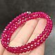 Red ruby spinel bracelet with a cut. Bead bracelet. naturalkavni. Online shopping on My Livemaster.  Фото №2