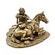 Statuette 'Cossack with a horse', brass, 8h5 cm, weight 120 g, Figurine, Moscow,  Фото №1