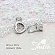 ЗР26 Замок "Сердечко" со стразами. Корейская фурнитура. Фурнитура. Shatonshop. Ярмарка Мастеров.  Фото №5