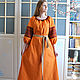 Russian Slavic linen dress ' Sunny'. Costumes3. Kupava - ethno/boho. Online shopping on My Livemaster.  Фото №2