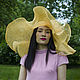 Order Summer hat made of straw with blue 'Golden'. Novozhilova Hats. Livemaster. . Hats1 Фото №3