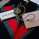 Order Black Italian knitted scarf made of Gucci fabric. Platkoffcom. Livemaster. . Wraps Фото №3