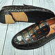 Order Men's loafers made of genuine crocodile leather, custom tailoring!. SHOES&BAGS. Livemaster. . Loafers Фото №3