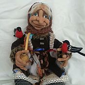 Куклы и игрушки handmade. Livemaster - original item Llegó el invierno... ( Baba yaga en invierno). Handmade.