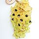 Order Earrings clusters of yellow green lemon Flowers long. elena (luxus-stil). Livemaster. . Earrings Фото №3
