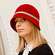 Шляпа клош бордо. Шляпы. EDIS | дизайнерские шляпы Наталии Эдис. Ярмарка Мастеров.  Фото №4