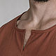 Men's cotton shirt (with V-neck). Mens shirts. masterskaya-zlataslava. My Livemaster. Фото №5