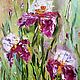 Oil painting Irises red. Pictures. sharaeva-elena. Online shopping on My Livemaster.  Фото №2