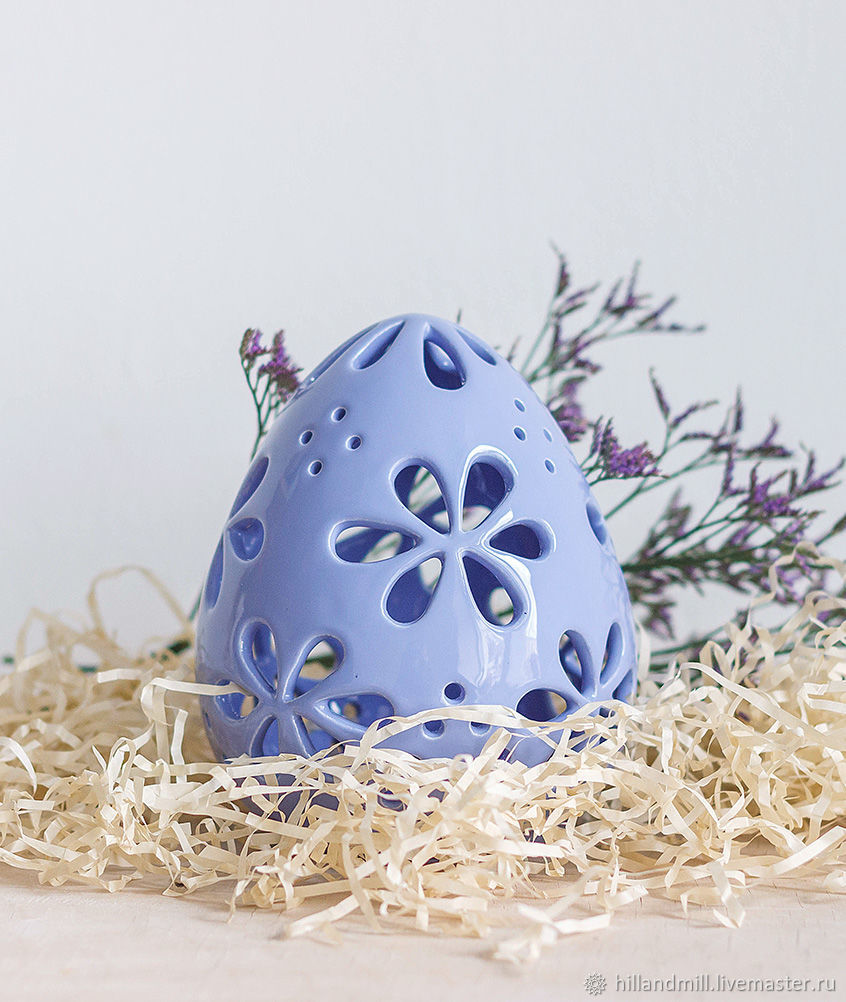 Decorative egg (cornflower blue), Eggs, Vyazniki,  Фото №1